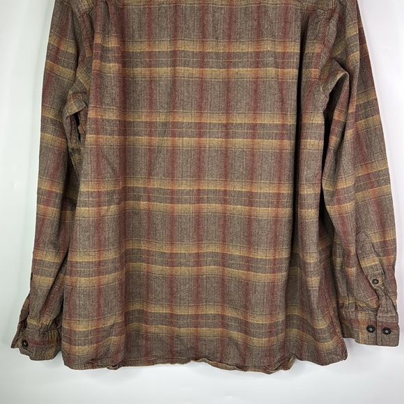 Royal Robbins Brown Cotton Long Sleeve Button Up Shirt Large - Picture 6 of 8